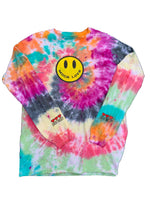 Tie dye ENONYMOUS? Much Love Smiley Face Long Sleeve Tee
