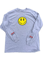 Gray ENONYMOUS? Much Love Smiley Face Long Sleeve Tee