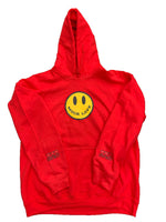 Red ENONYMOUS? Much Love Smiley Face Hoodie